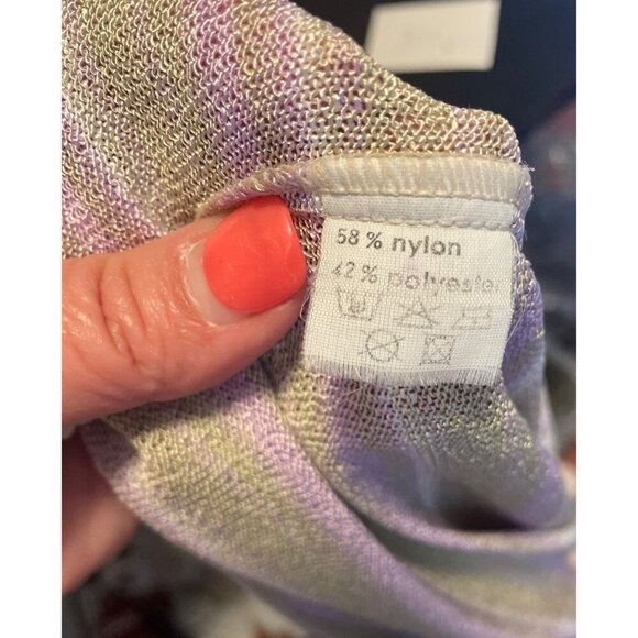 Design by Martha Gray and Violet Striped Three-Quarter Sleeve Crew Neck Top - Picture 7 of 7